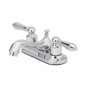 Oakbrook Bathroom Sink Faucet Two Handle Polished Chrome 4309-142 Drain‎ Pop NEW